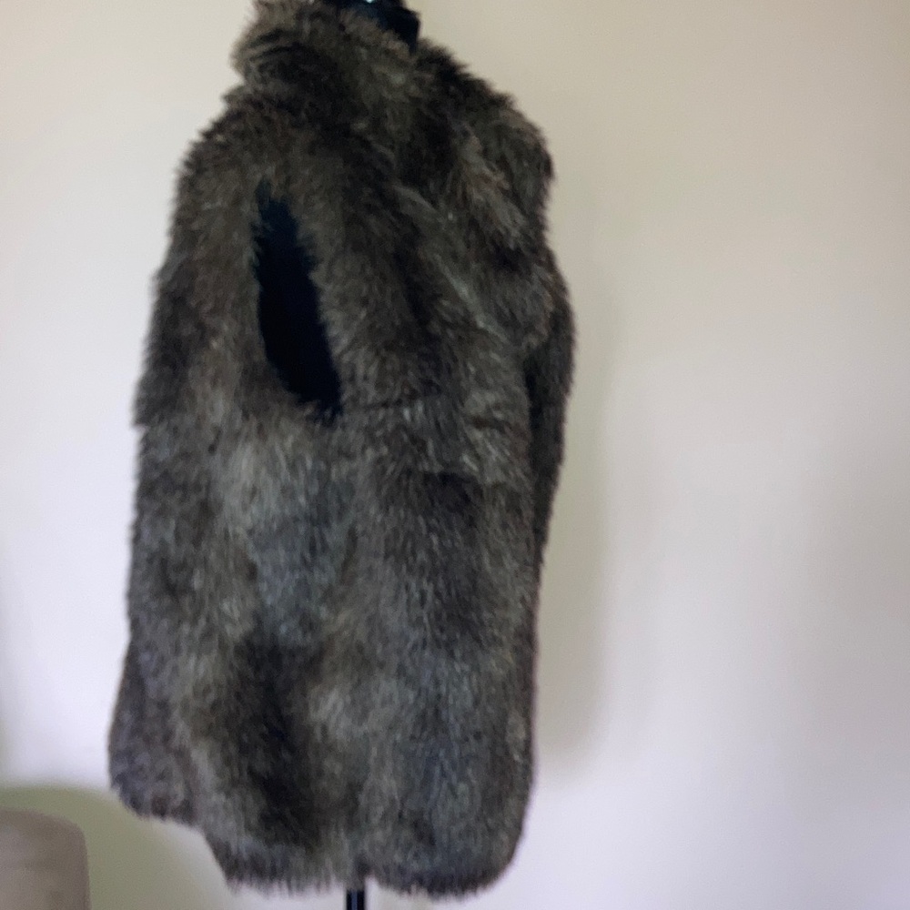 Banana Republic Faux Fur Vest in Rich Brown